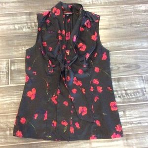 Express Sleeveless Tie Neck Blouse